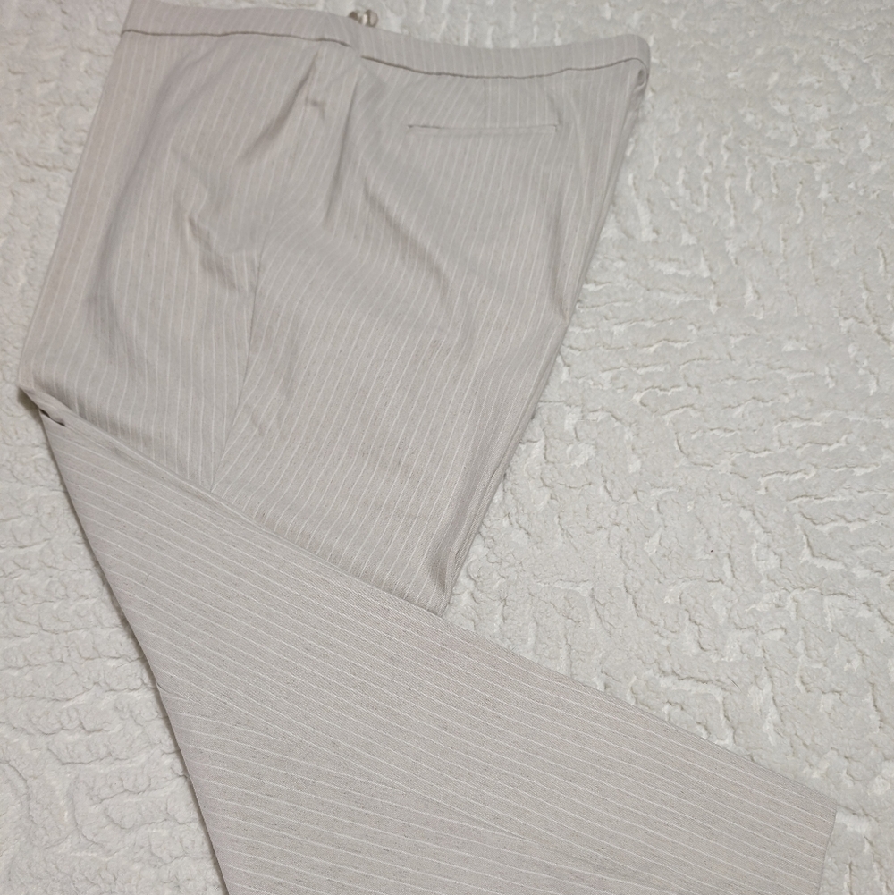 Amanda & Chelsea Cream Pinstripe Dress Pants SIZE 20W